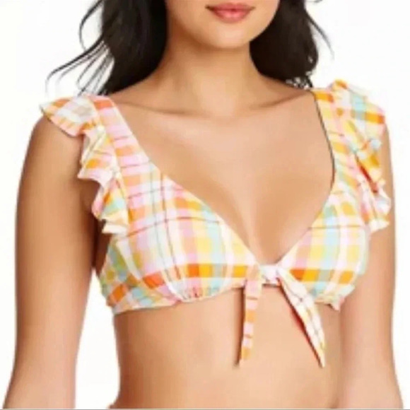 Bleu Rod Beattie Hip To Be Square Ruffle Off the Shoulder Swim Top & Bottom # 12 - Picture 2 of 11